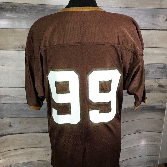 Vintage GOAL LINE Cherokees 99 brown football jersey XL - Picture 2 of 5